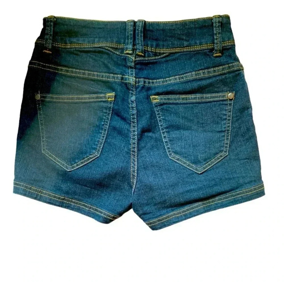 Streetwear Society High Rise Dark Wash Jean Shorts 26”Waist Size 5 - Picture 3 of 6